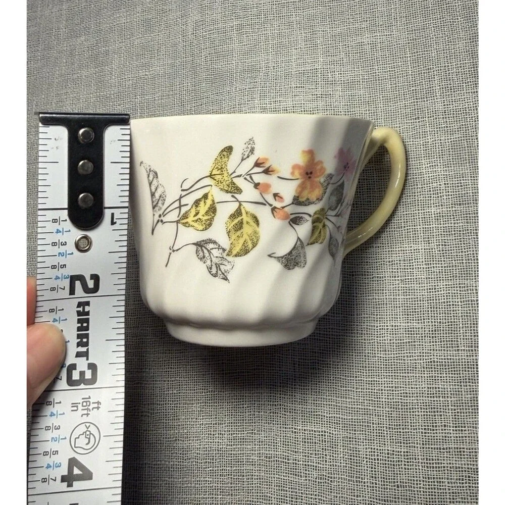 Vintage Floral Fine Bone China Teacup Royal Sutherland England